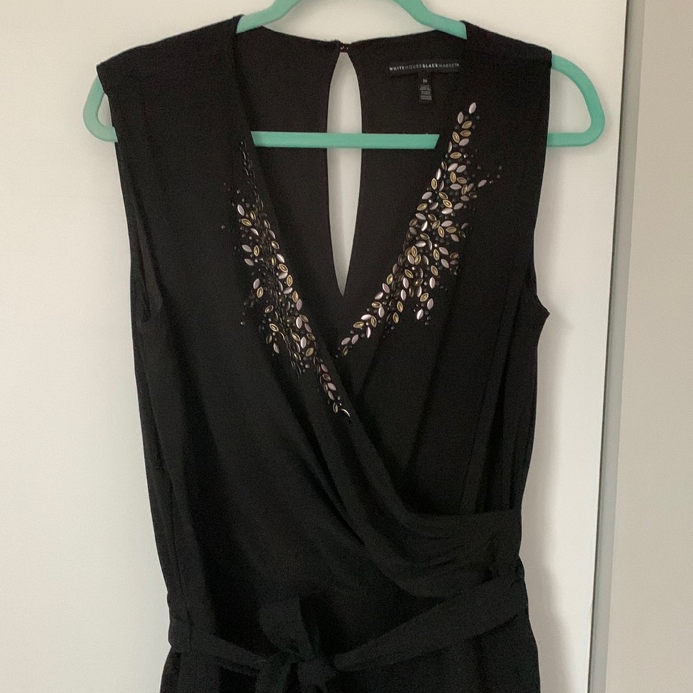 WHBM Black Embellished Jumpsuit